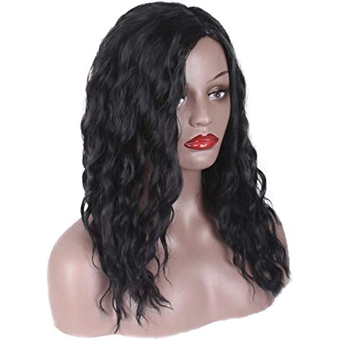 DILLARDS High Temperature Silk Black Small Curly Long Curly Hair Black Wig - Image 5
